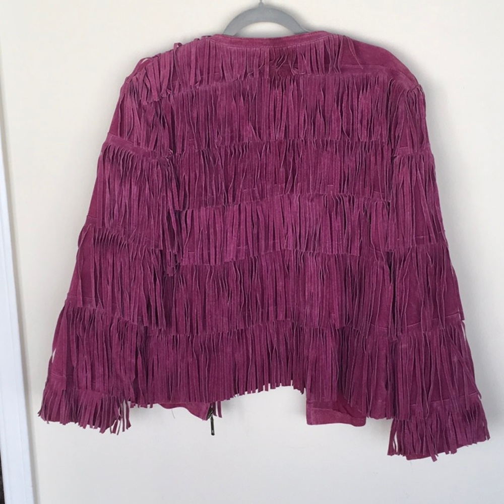Raspberry Fringe Jacket - Picture 2 of 4